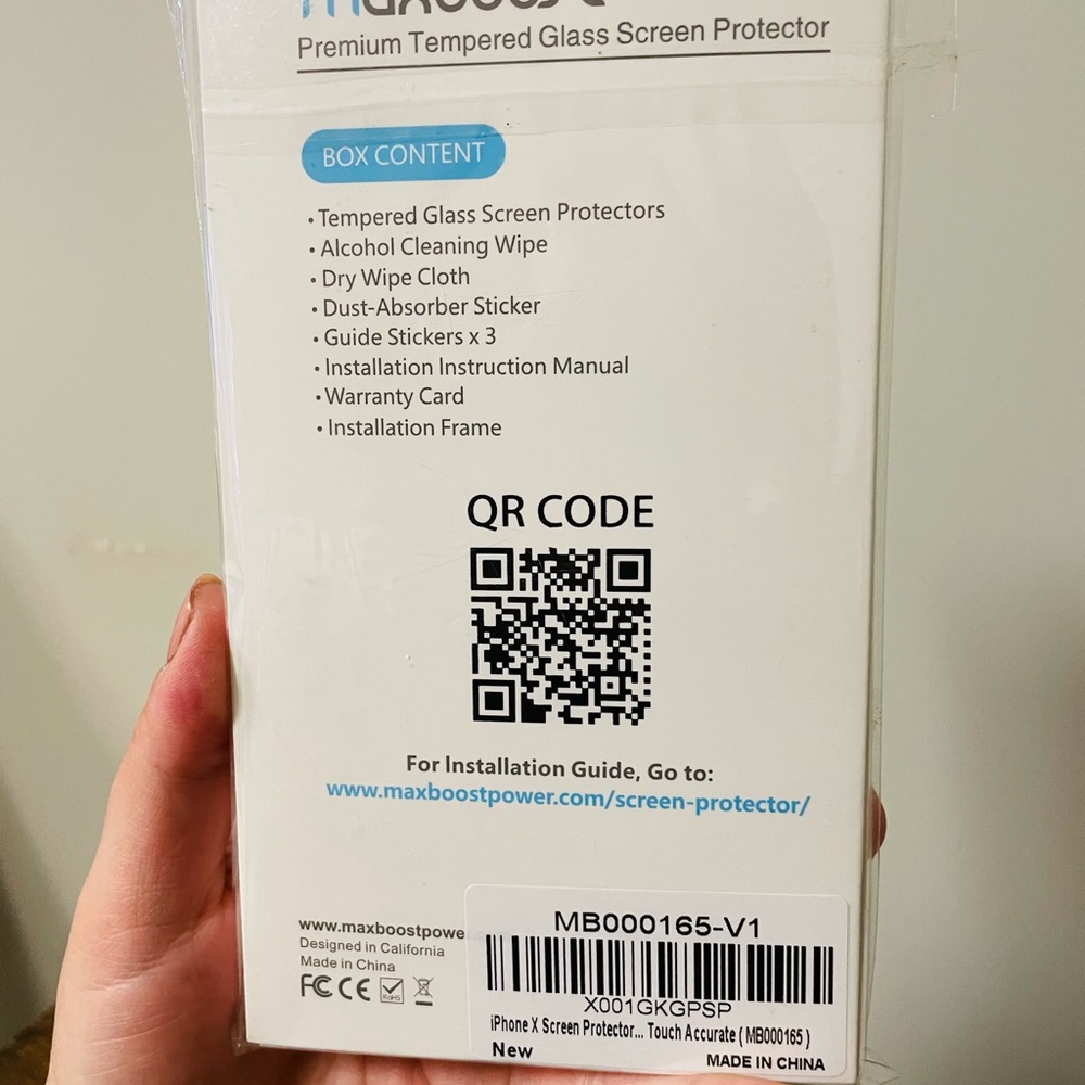 NIB Tempered Glass Screen Protector MaxBoost